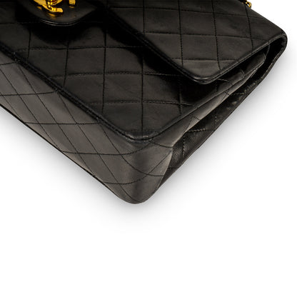 Chanel Classic Flap Lambskin Black Shoulder Bag Style 147