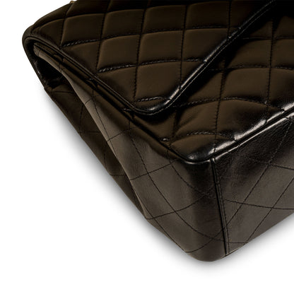 Chanel Classic Flap Lambskin Black Shoulder Bag Style 78