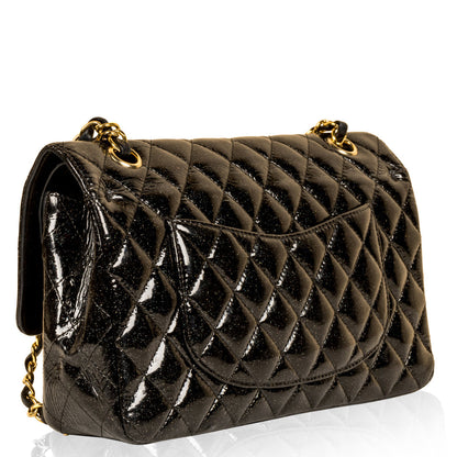 Chanel Classic Flap Patent Leather Black Shoulder Bag Style 4