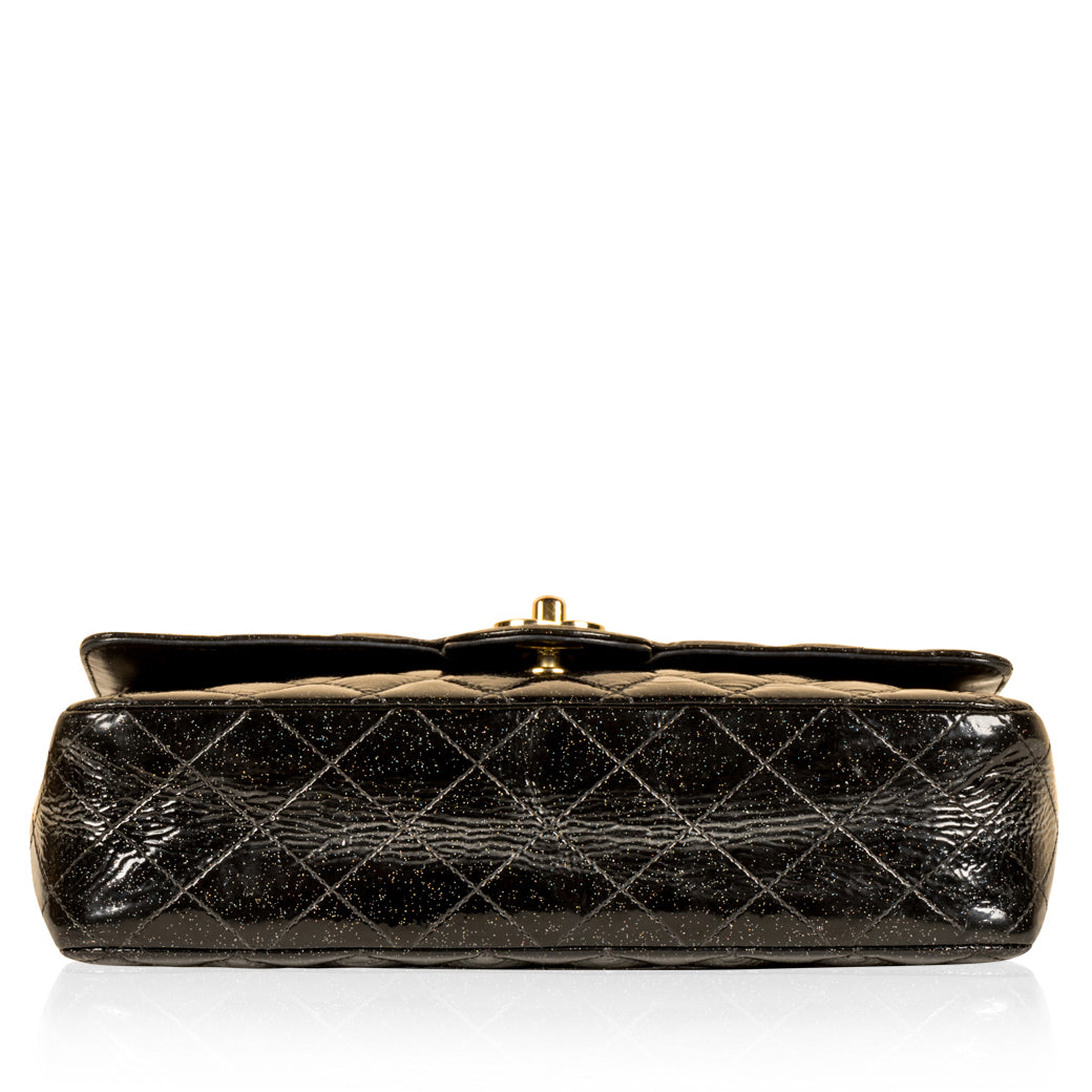 Chanel Classic Flap Patent Leather Black Shoulder Bag Style 4