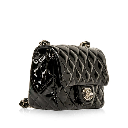 Chanel Classic Flap Patent Leather Black Shoulder Bag Style 13