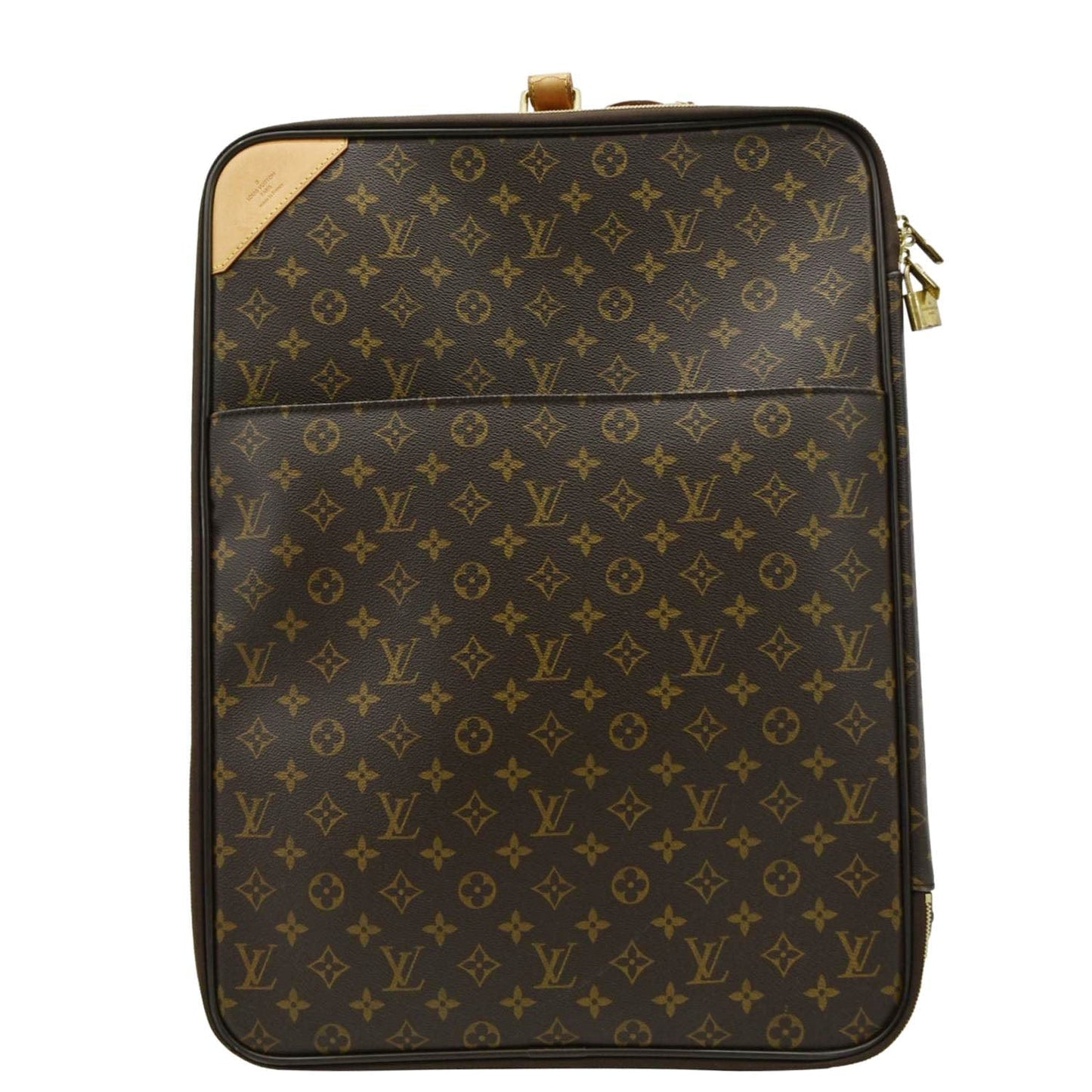 LOUIS VUITTON Pegase 55 Monogram Canvas Luggage Suitcase Travel Bag Brown