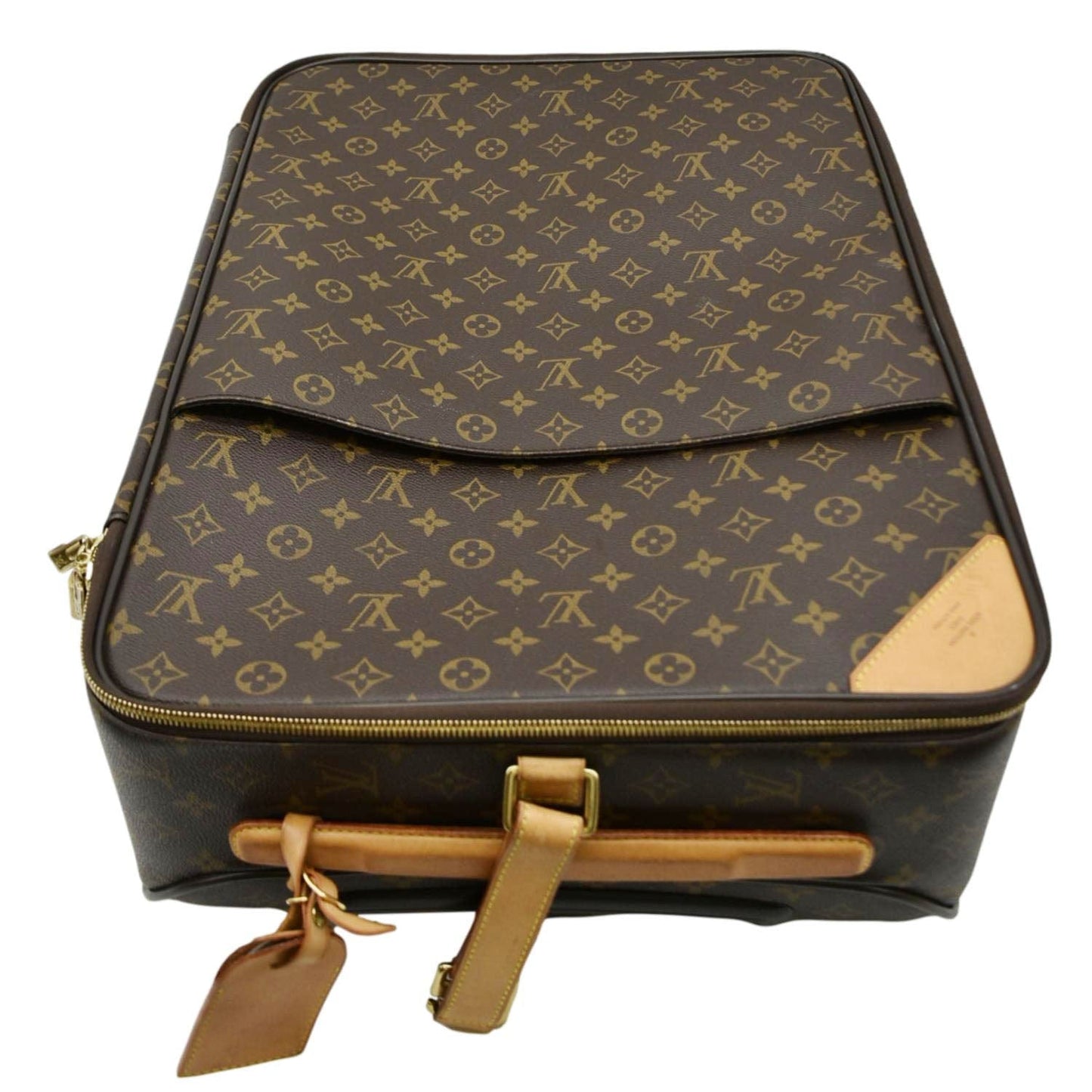LOUIS VUITTON Pegase 55 Monogram Canvas Luggage Suitcase Travel Bag Brown
