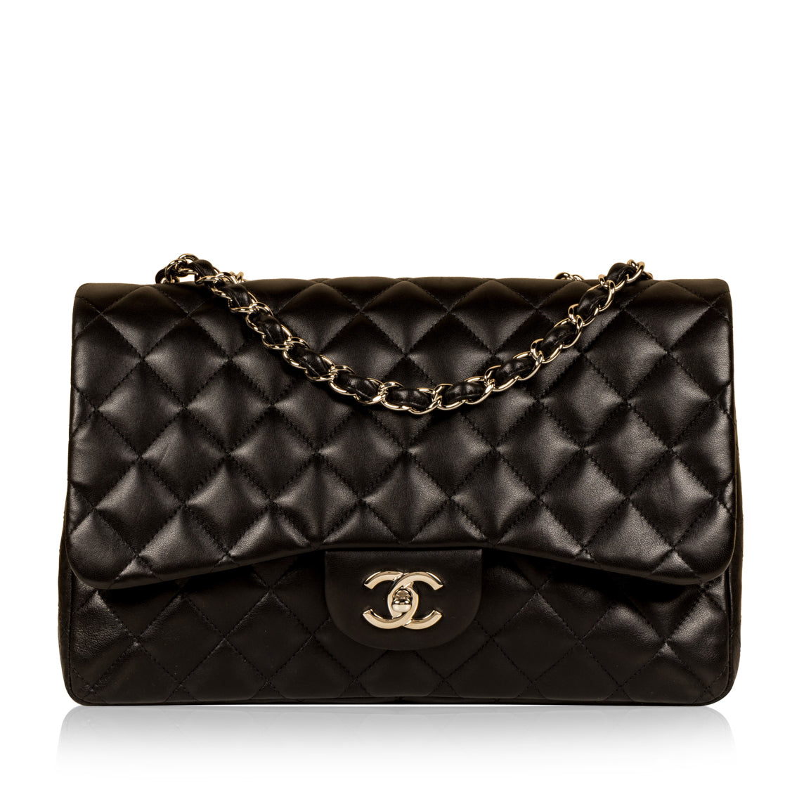 Chanel Classic Flap Lambskin Black Shoulder Bag Style 79