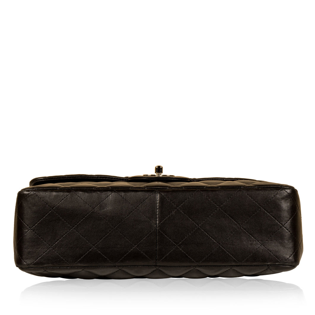 Chanel Classic Flap Lambskin Black Shoulder Bag Style 76