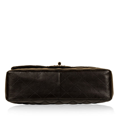 Chanel Classic Flap Lambskin Black Shoulder Bag Style 76