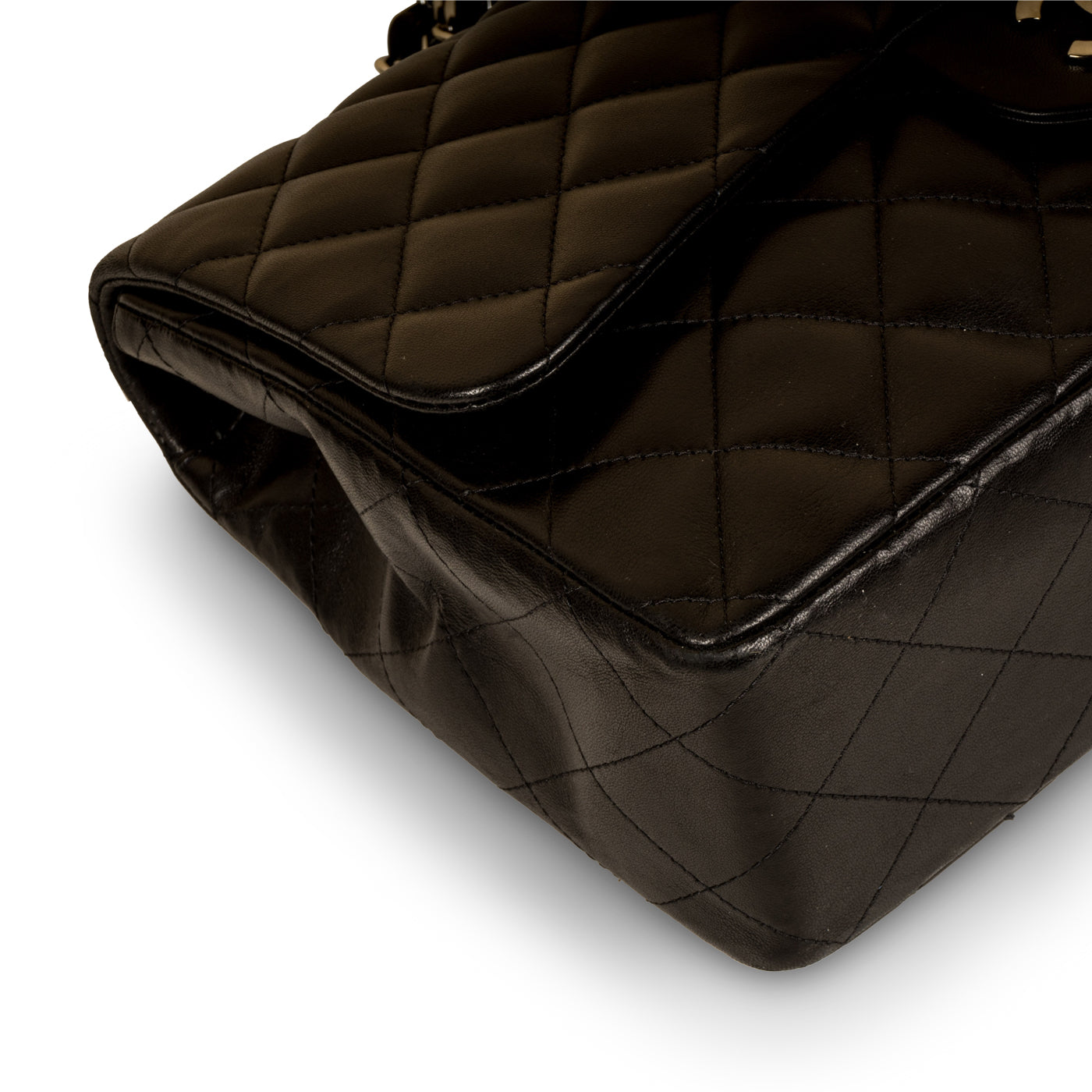 Chanel Classic Flap Lambskin Black Shoulder Bag Style 77