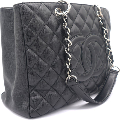 Chanel Quilted Caviar Leather Black Tote