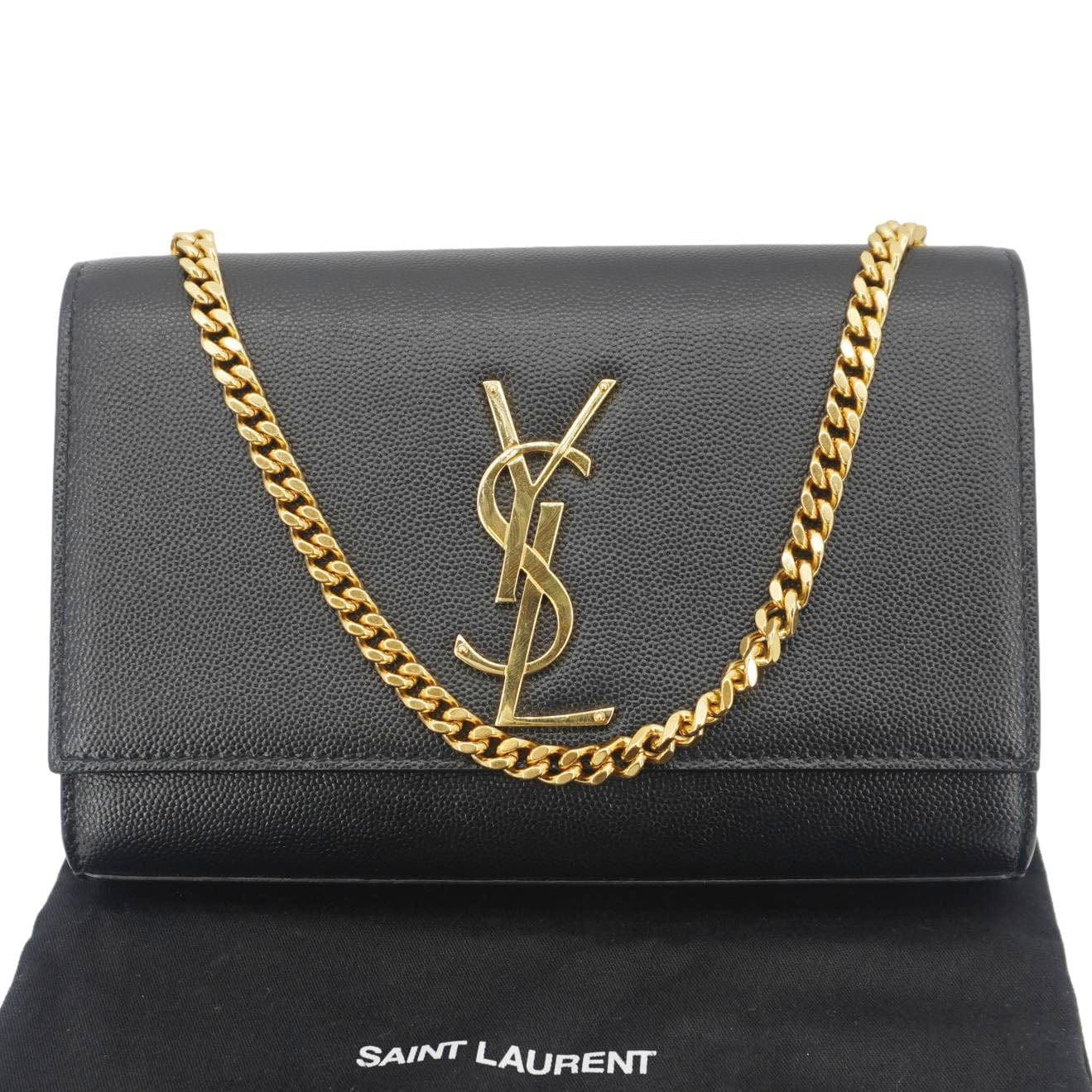 Saint Laurent Kate Leather Black Crossbody Style 23