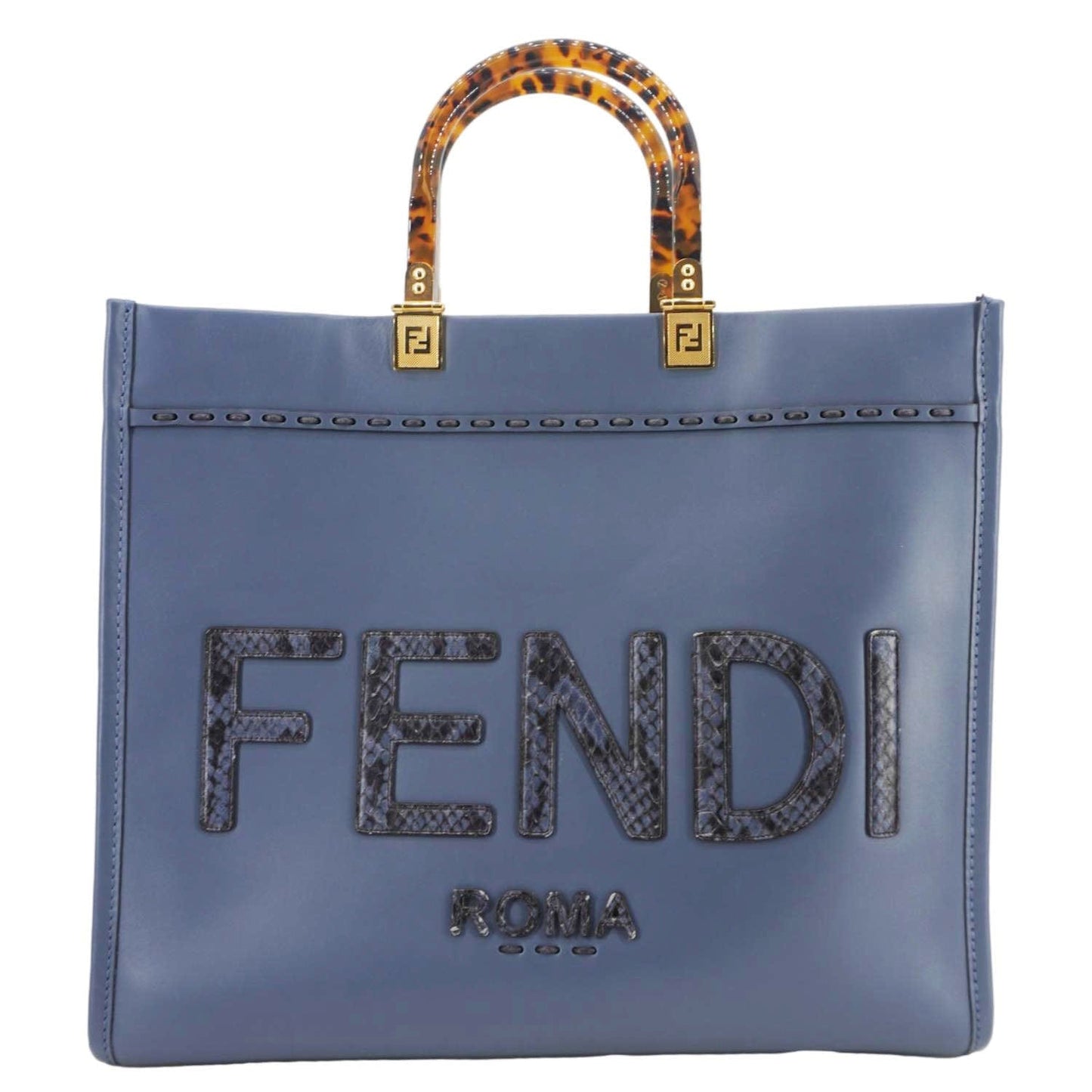Fendi Sunshine Leather Red Tote Bag Style 27