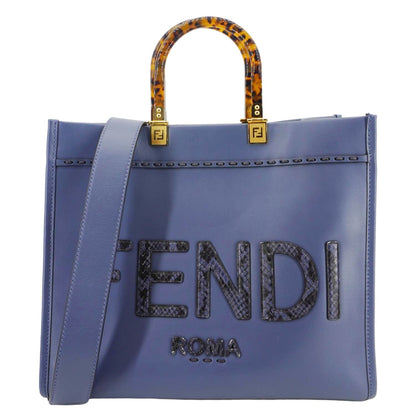 Fendi Sunshine Leather Red Tote Bag Style 27