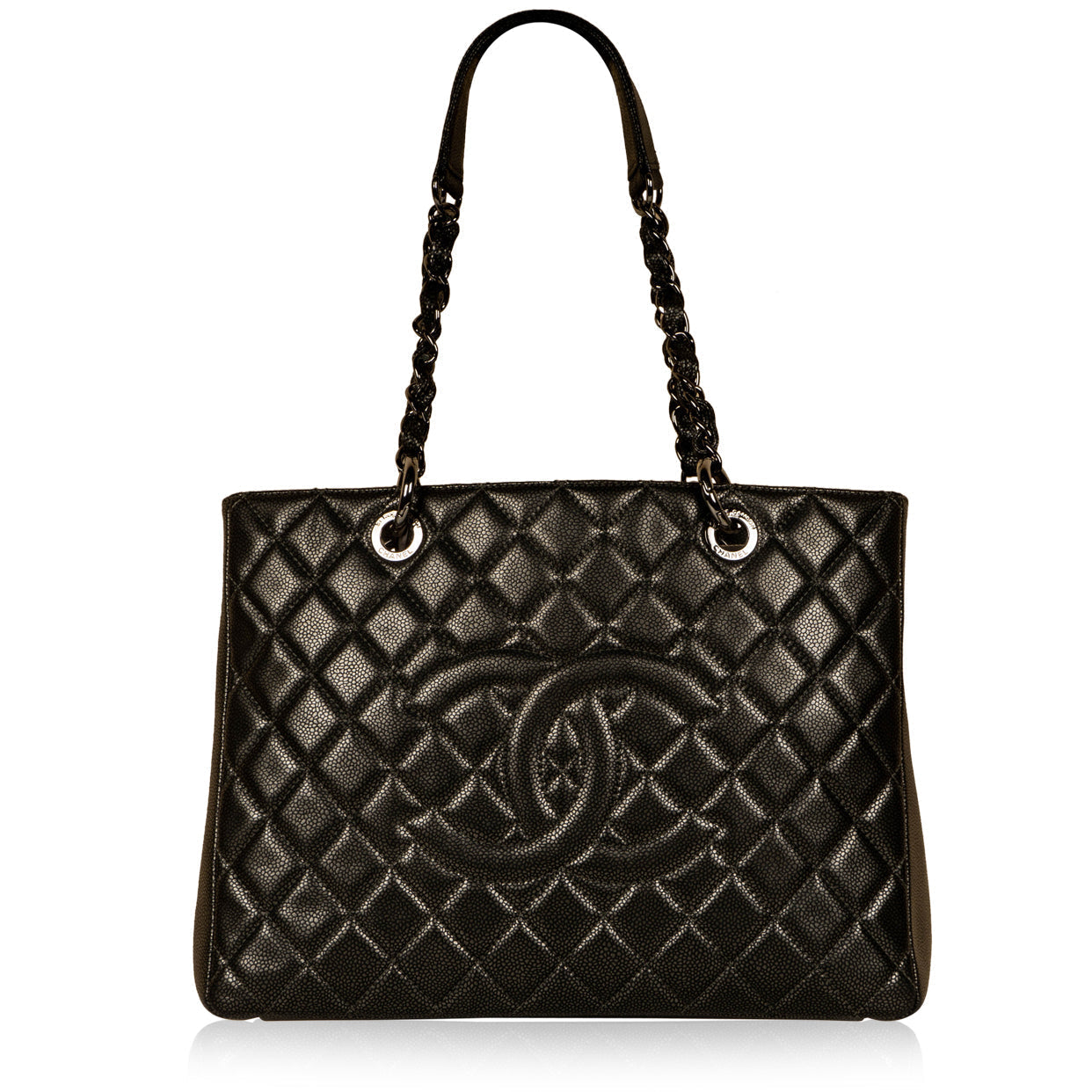 Chanel Timeless Caviar Silver Tote Bag Style 7