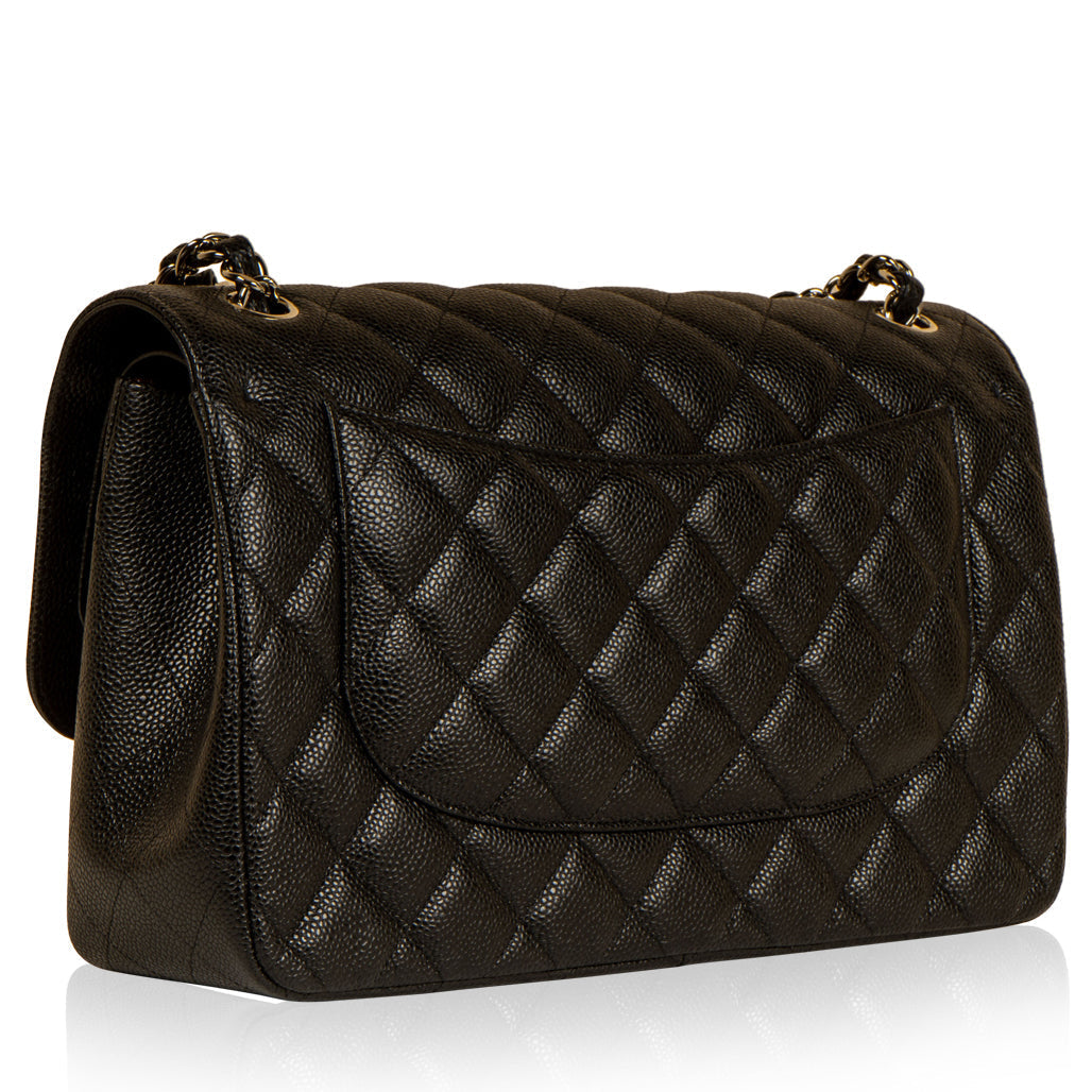 Chanel Classic Flap Caviar Black Shoulder Bag Style 52
