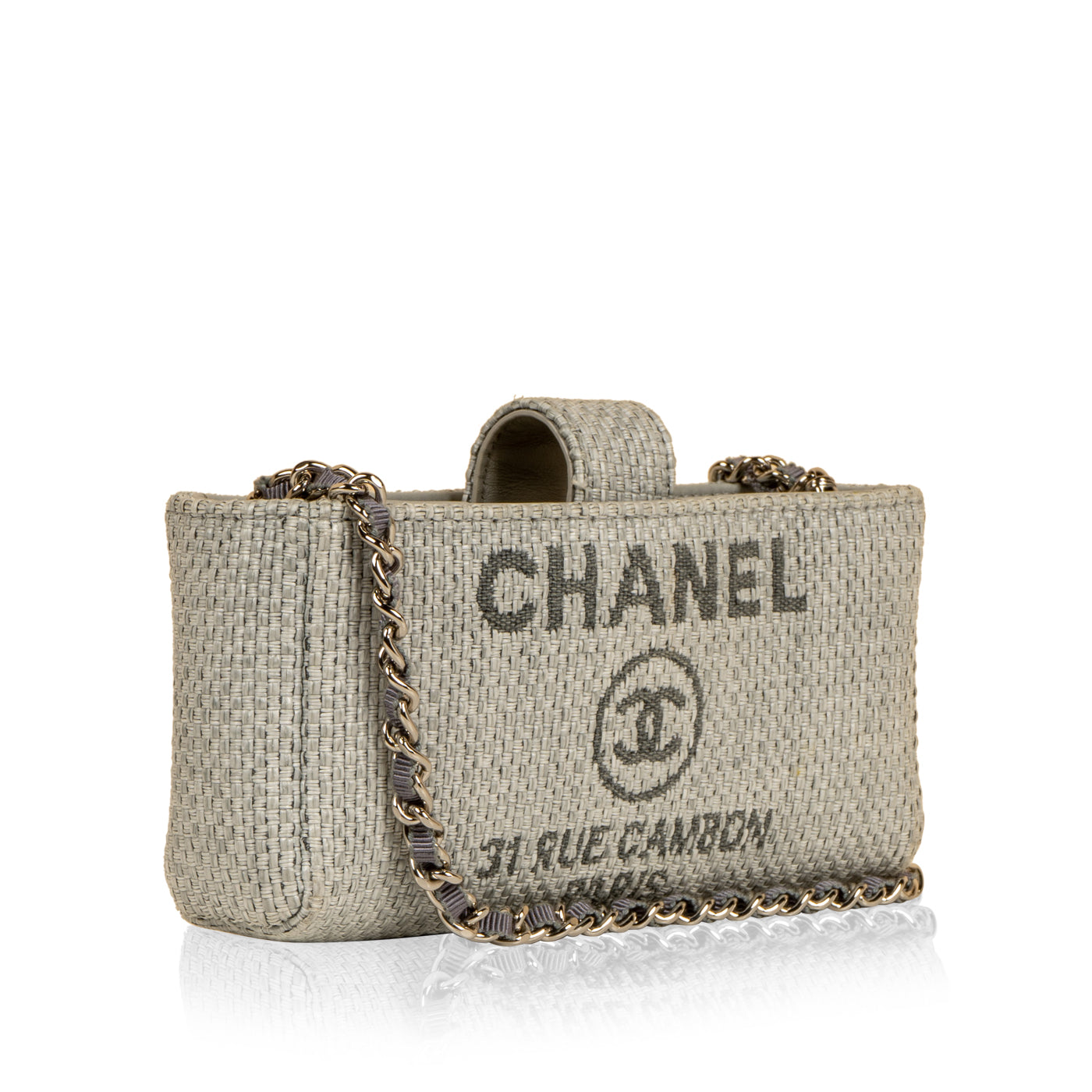 Chanel Deauville Lambskin Black Tote Bag Style 3