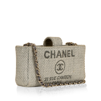 Chanel Deauville Lambskin Black Tote Bag Style 3