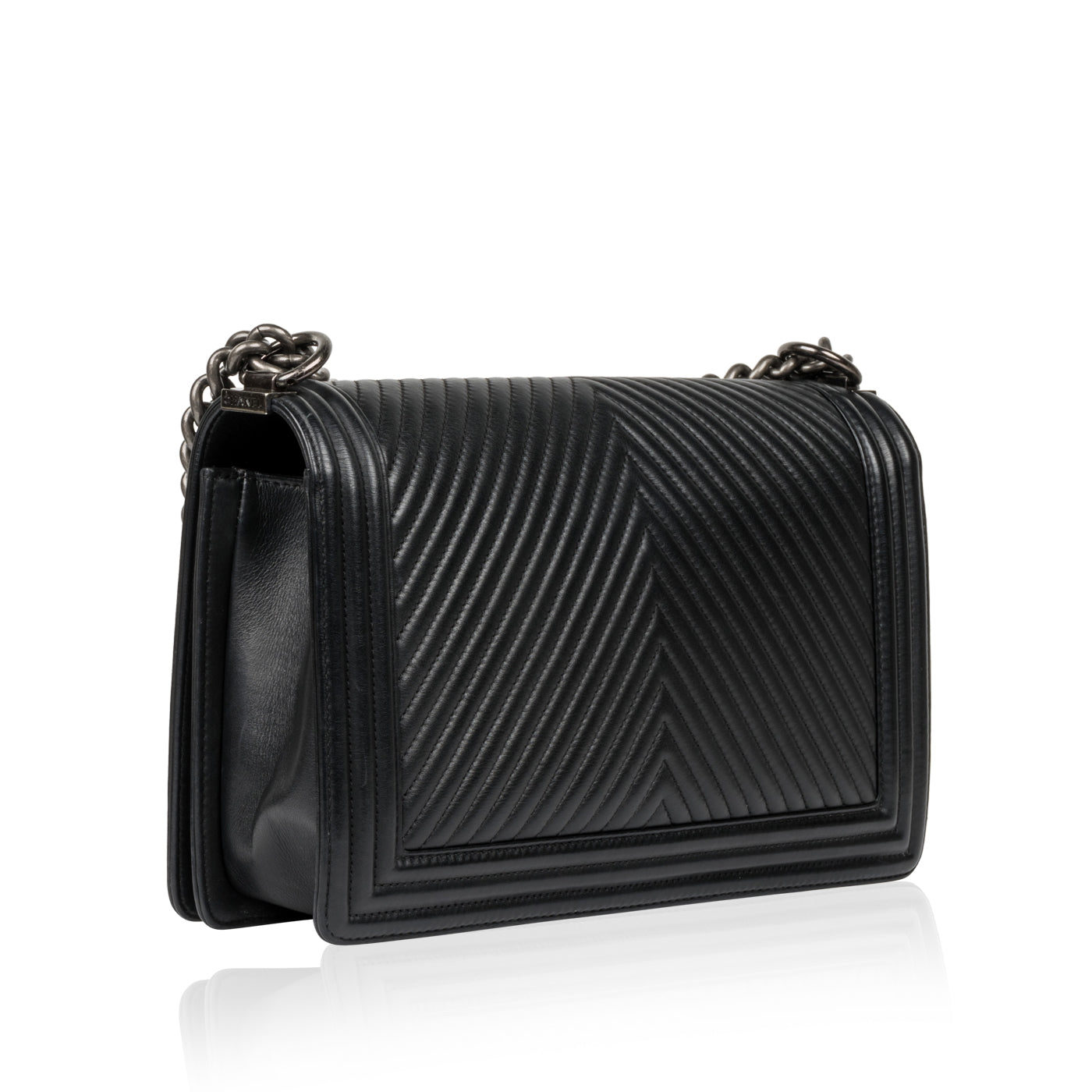 Chanel Boy Bag Lambskin Black Shoulder Bag Style 67