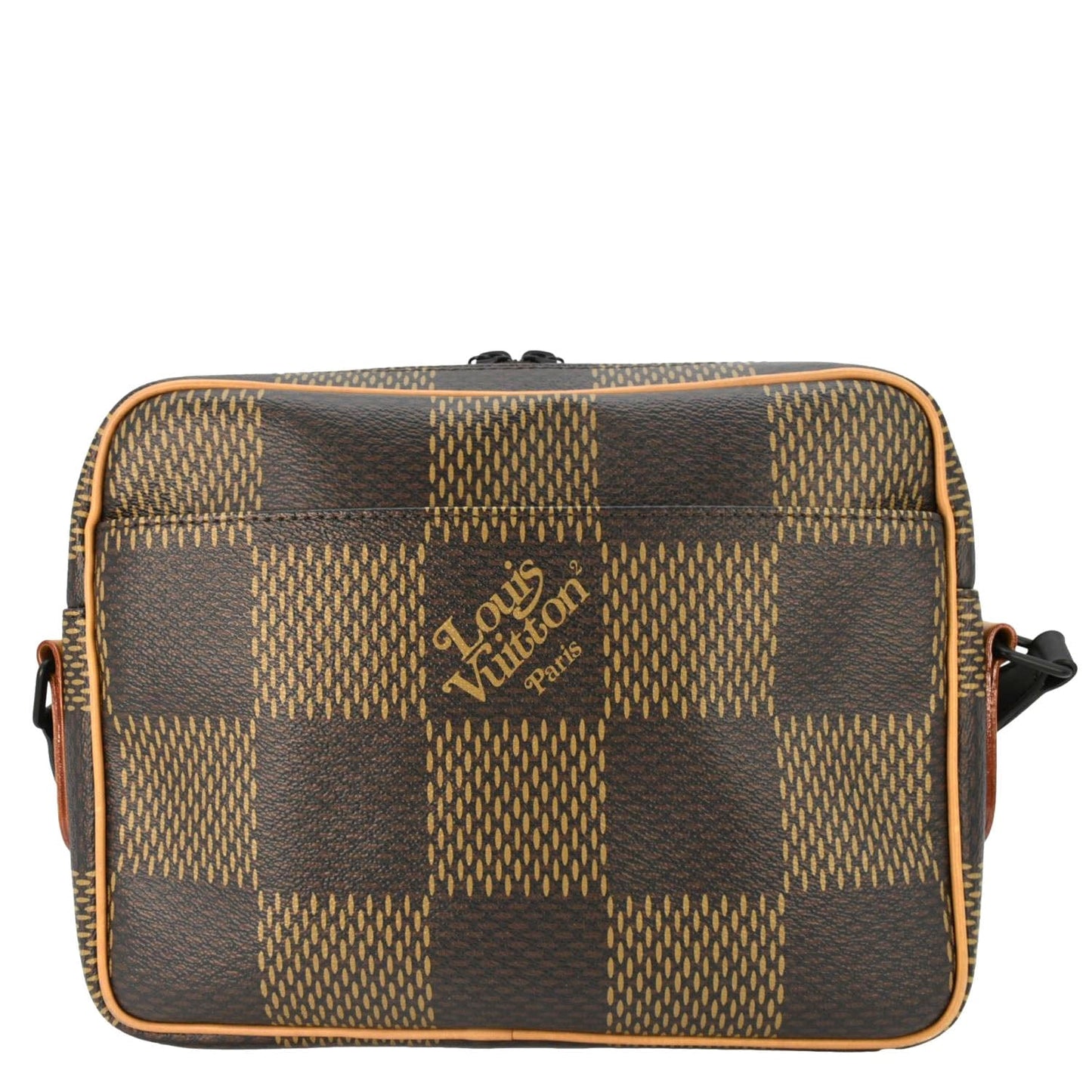 LOUIS VUITTON X Nigo Nil Monogram Ebene Canvas Messenger Bag Brown