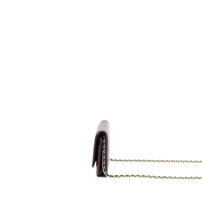 Chanel Boy Wallet on Chain Caviar Burgundy GHW