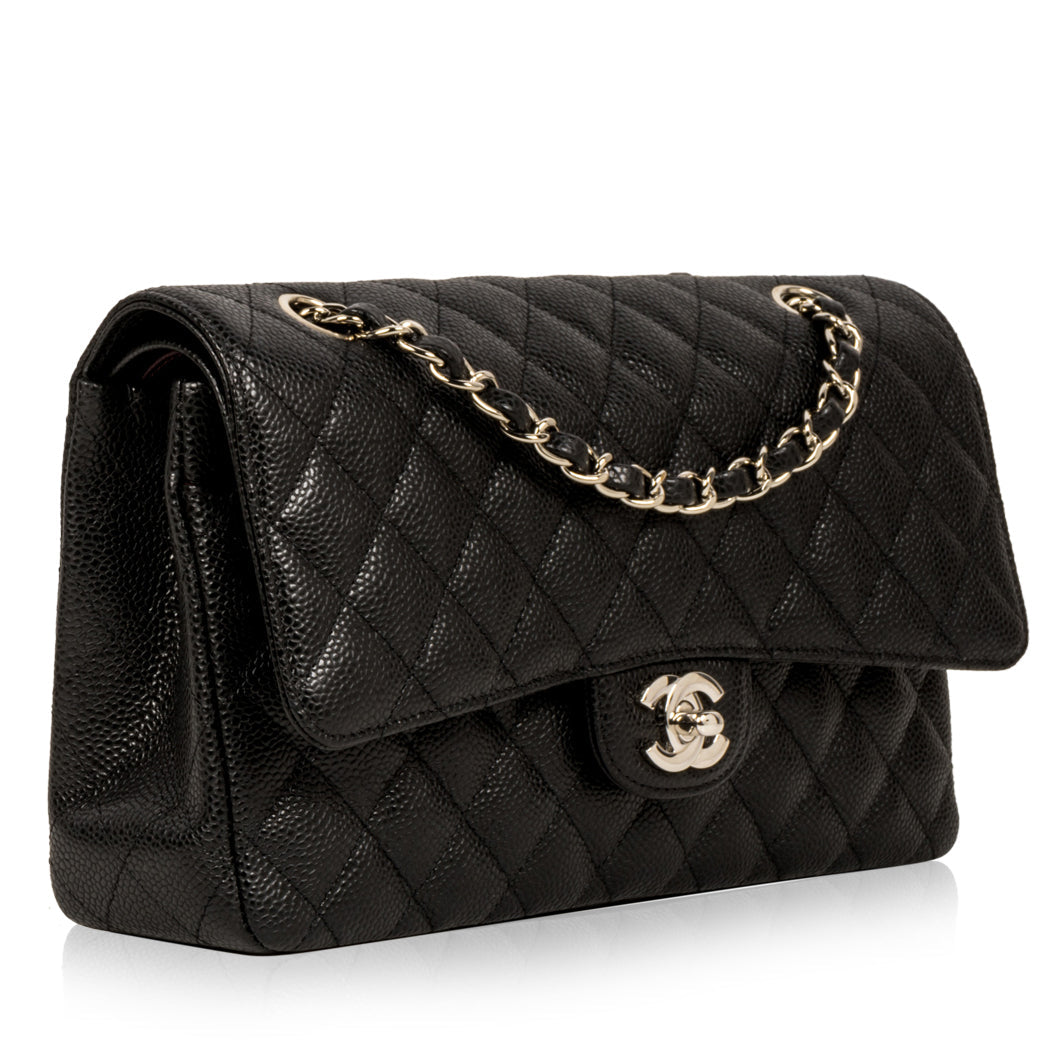 Chanel Classic Flap Caviar Black Shoulder Bag Style 94
