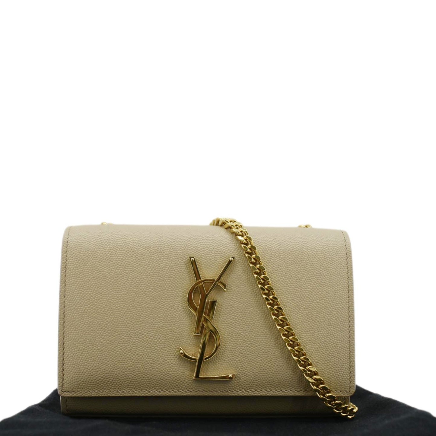 Saint Laurent Kate Leather Cream Crossbody