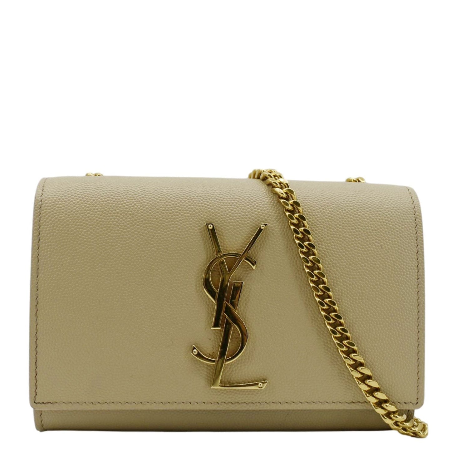 Saint Laurent Kate Leather Cream Crossbody