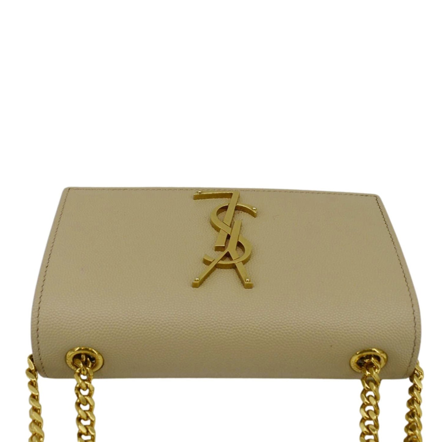 Saint Laurent Kate Leather Cream Crossbody