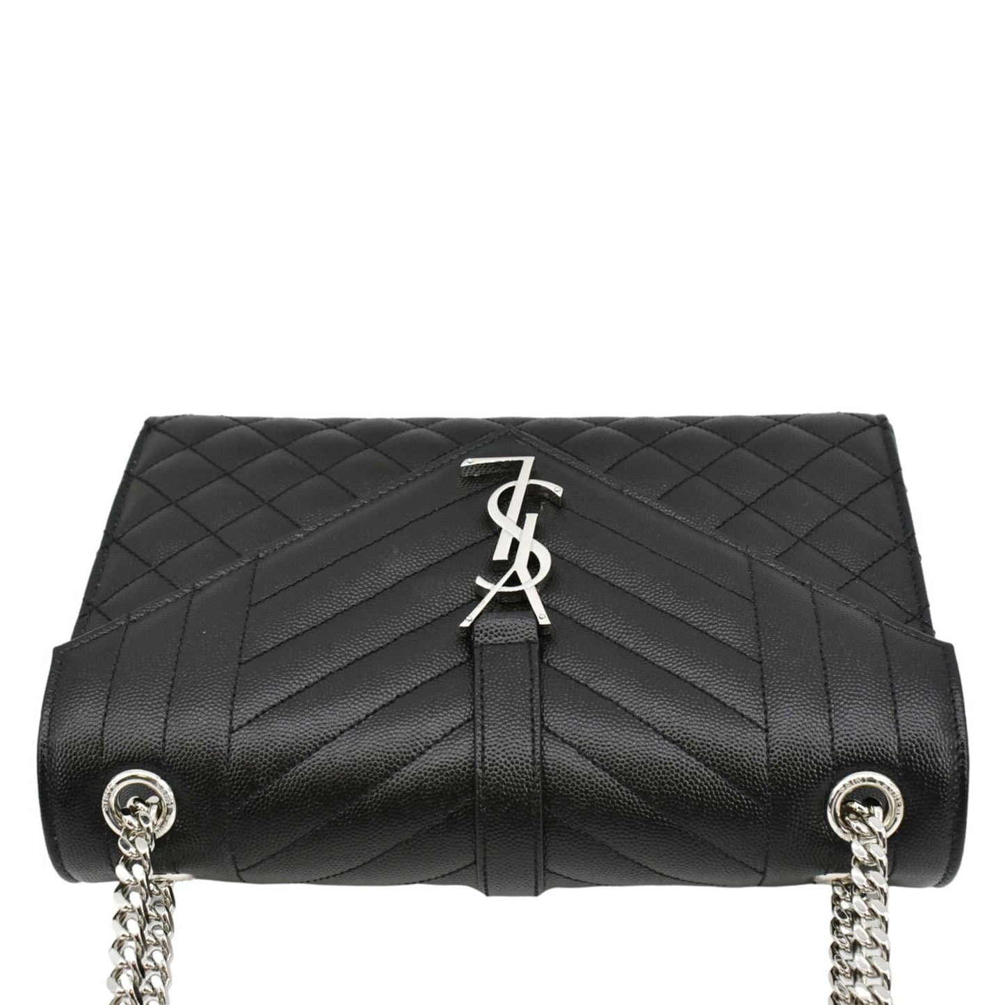 Saint Laurent Envelope Leather Black Shoulder Bag Style 21