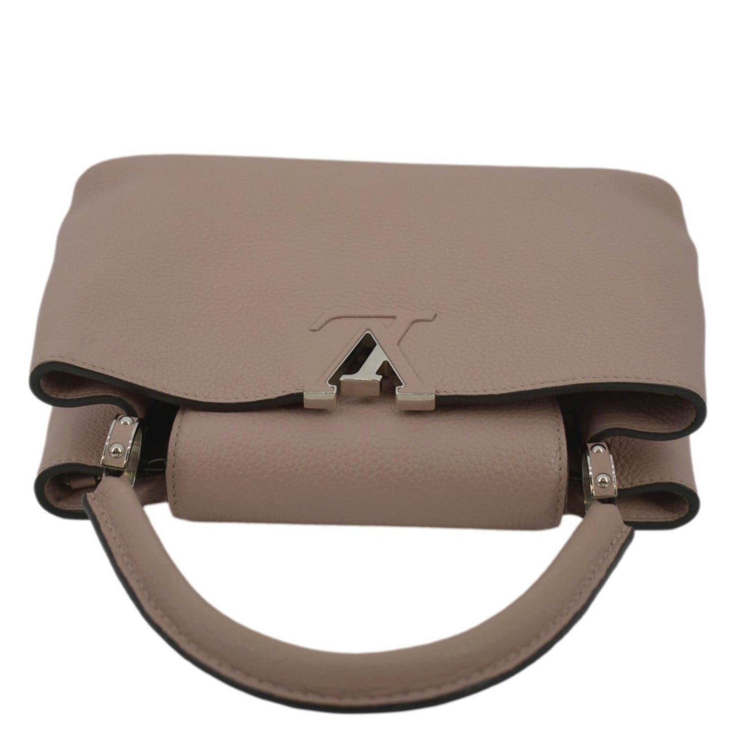 LOUIS VUITTON Capucines MM Taurillon Leather Shoulder Bag Soft Pink