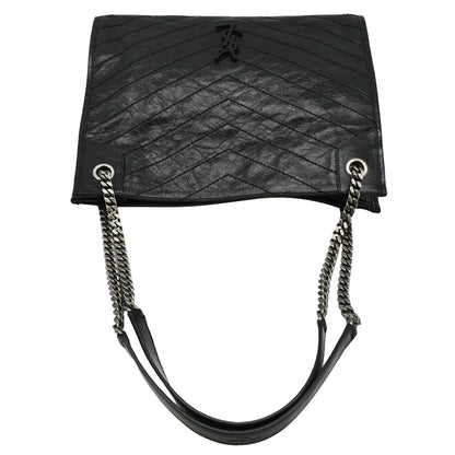 Saint Laurent Niki Leather Black Shoulder Bag Style 5