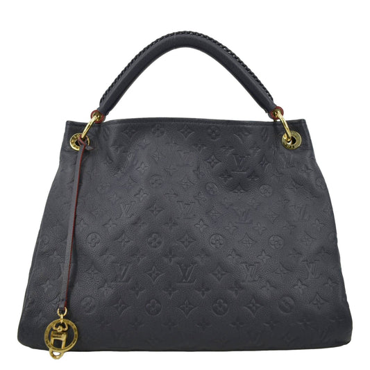 LOUIS VUITTON Artsy MM Empreinte Leather Hobo Bag Black -