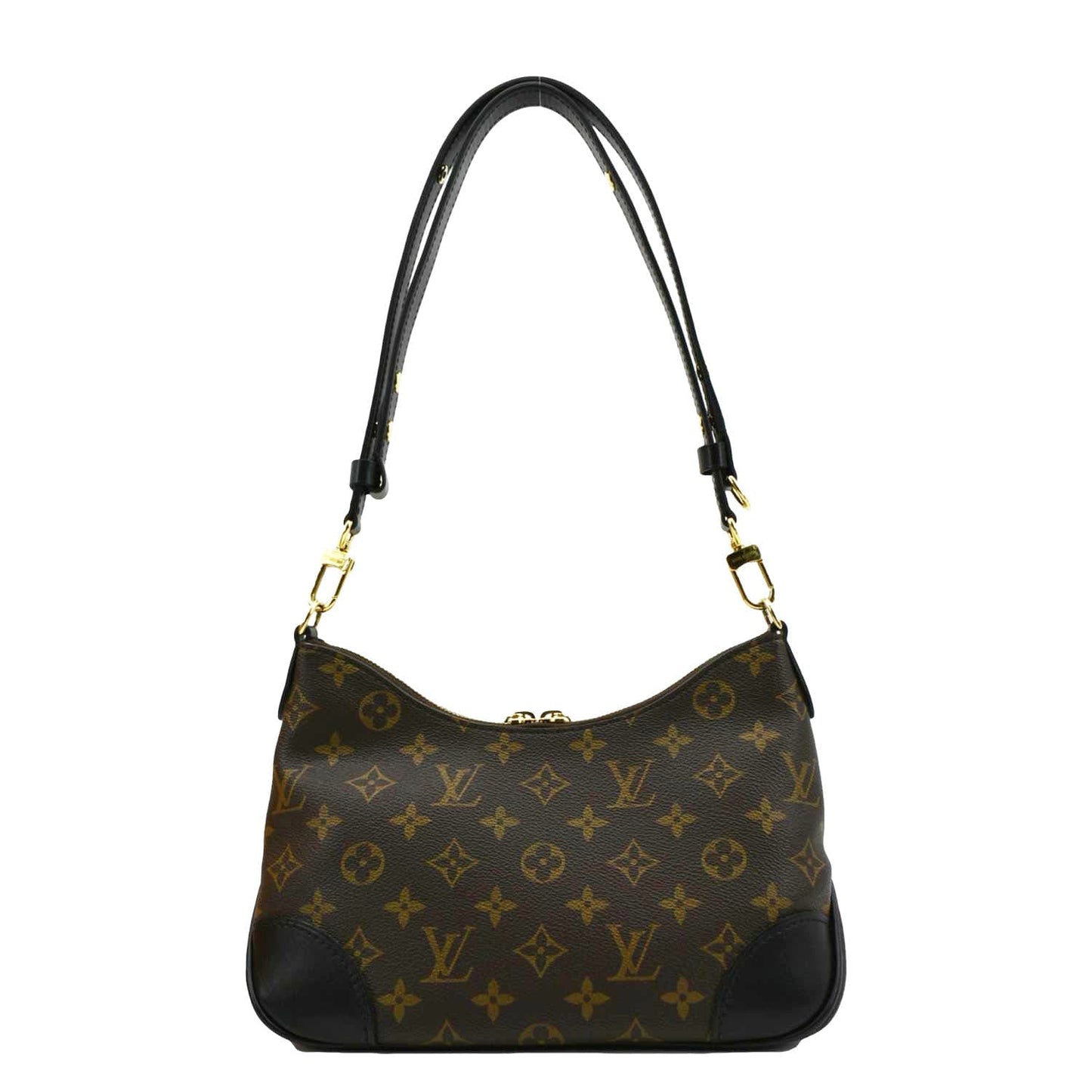 LOUIS VUITTON Boulogne NM Monogram Canvas Shoulder Bag Black