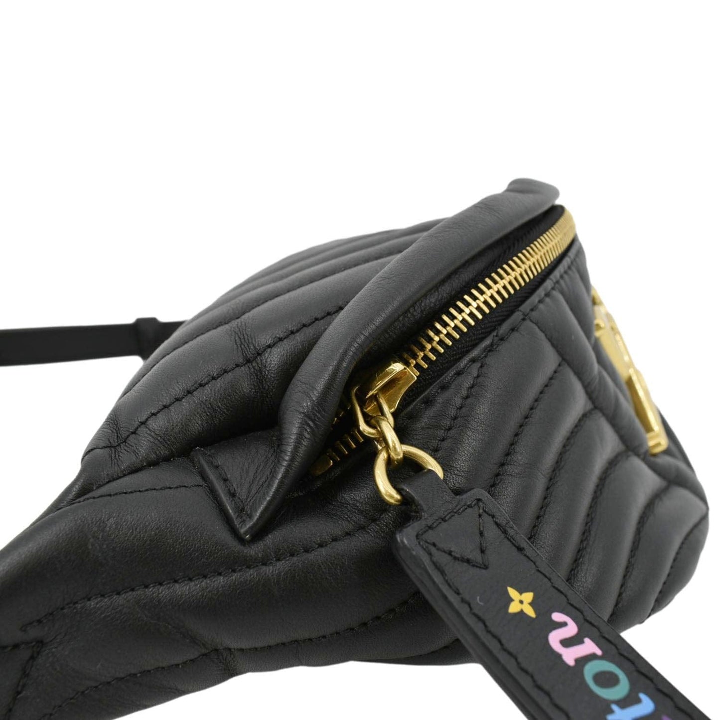 LOUIS VUITTON New Wave Quilted Leather Bumbag Black