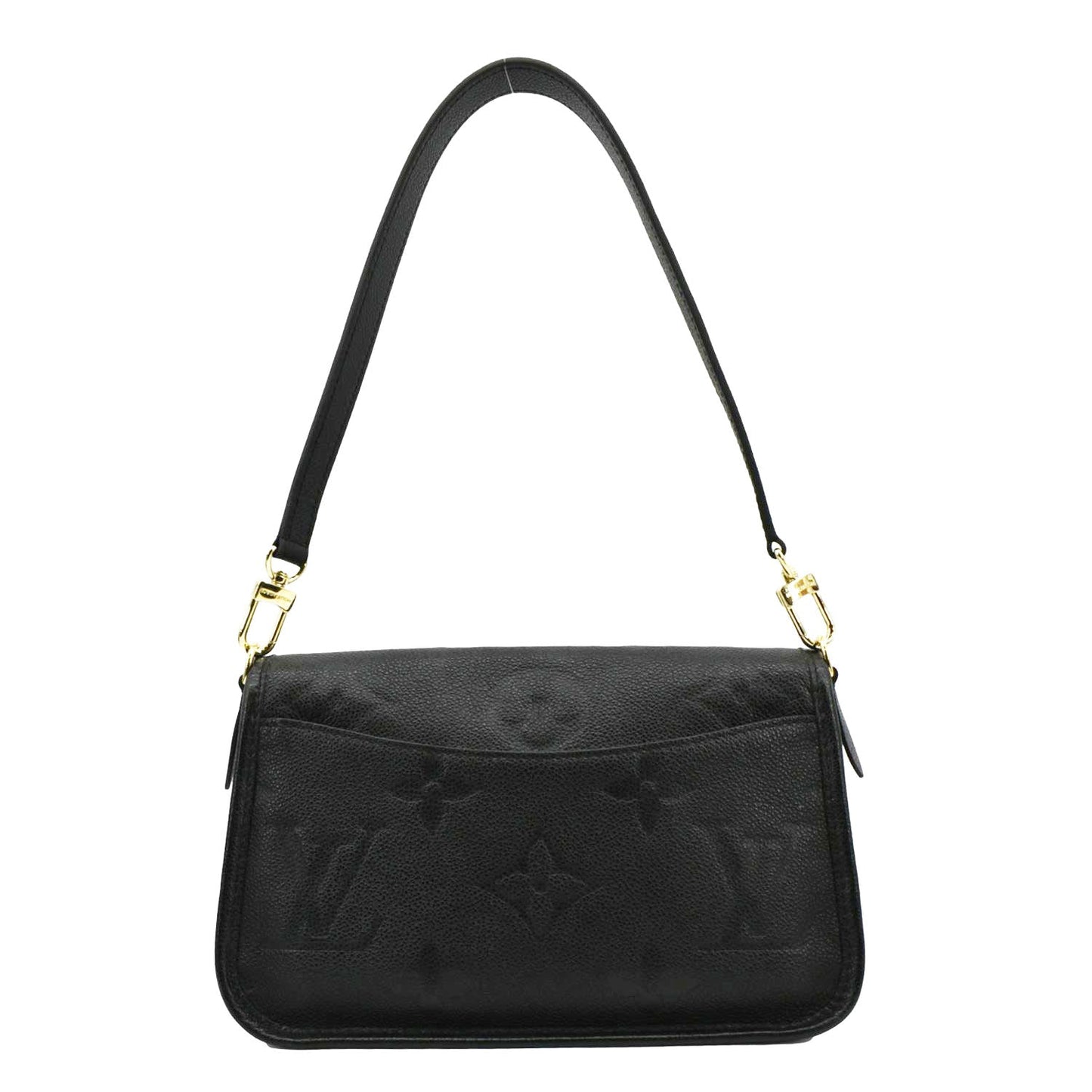 LOUIS VUITTON Diane Empreinte Leather Crossbody Bag Black