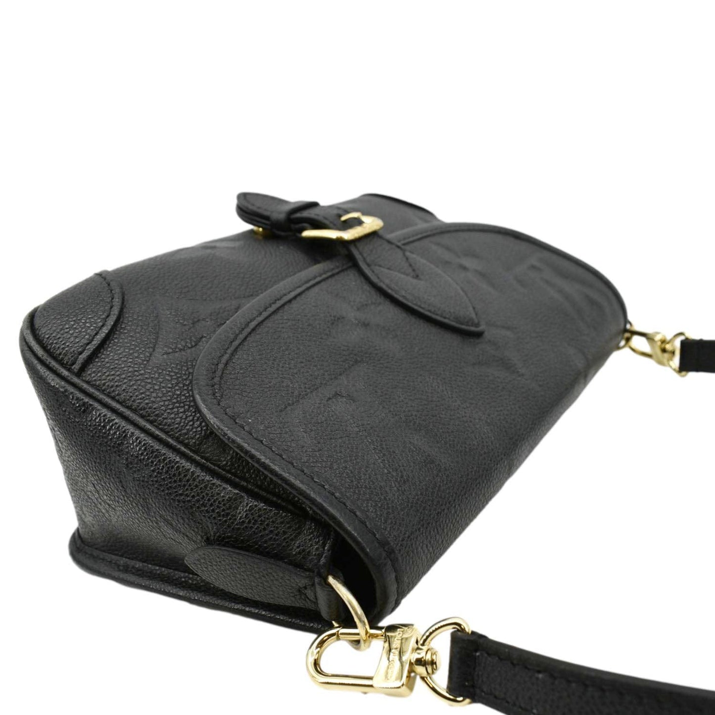 LOUIS VUITTON Diane Empreinte Leather Crossbody Bag Black