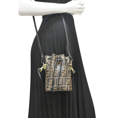Fendi Mon Tresor Leather Brown Crossbody Style 2