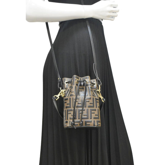 Fendi Mon Tresor Leather Brown Crossbody Style 2