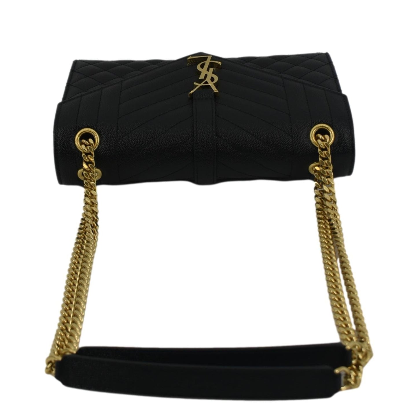 Saint Laurent Envelope Leather Black Shoulder Bag Style 19
