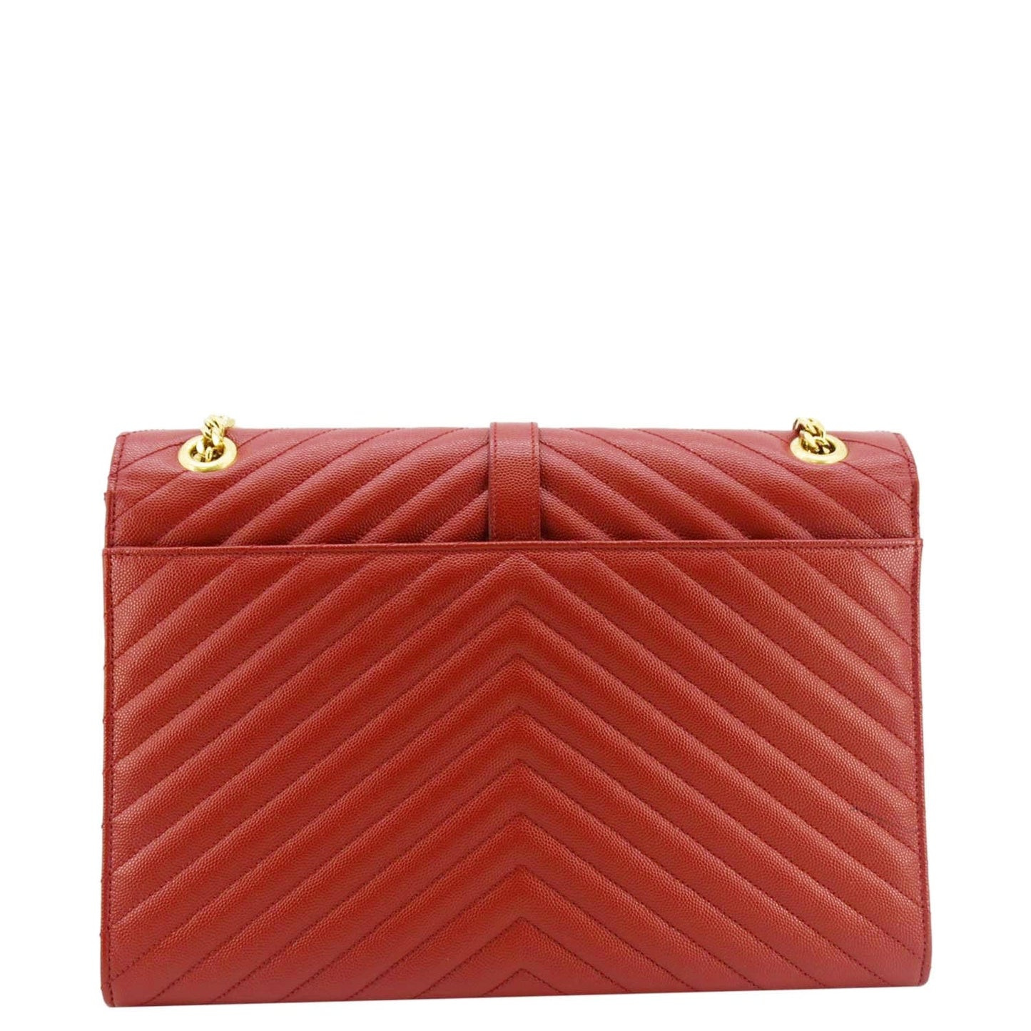 Saint Laurent Envelope Leather Red Shoulder Bag Style 15