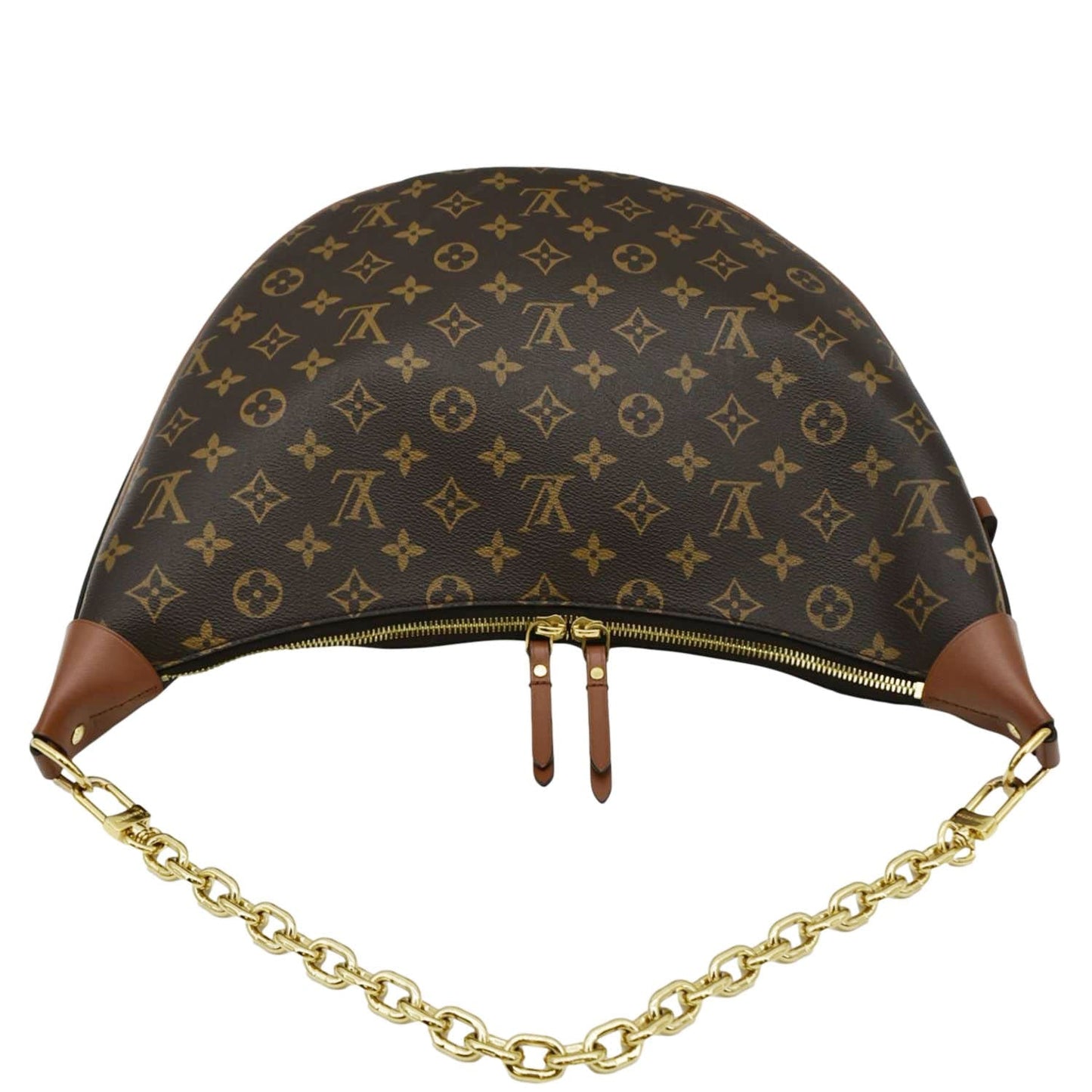 LOUIS VUITTON Loop Reverse Monogram Canvas Shoulder Bag Brown