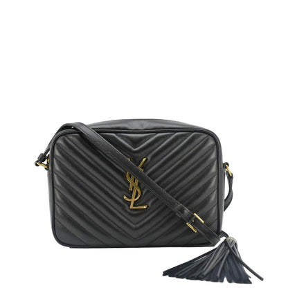 Saint Laurent Lou Leather Black Crossbody Style 33