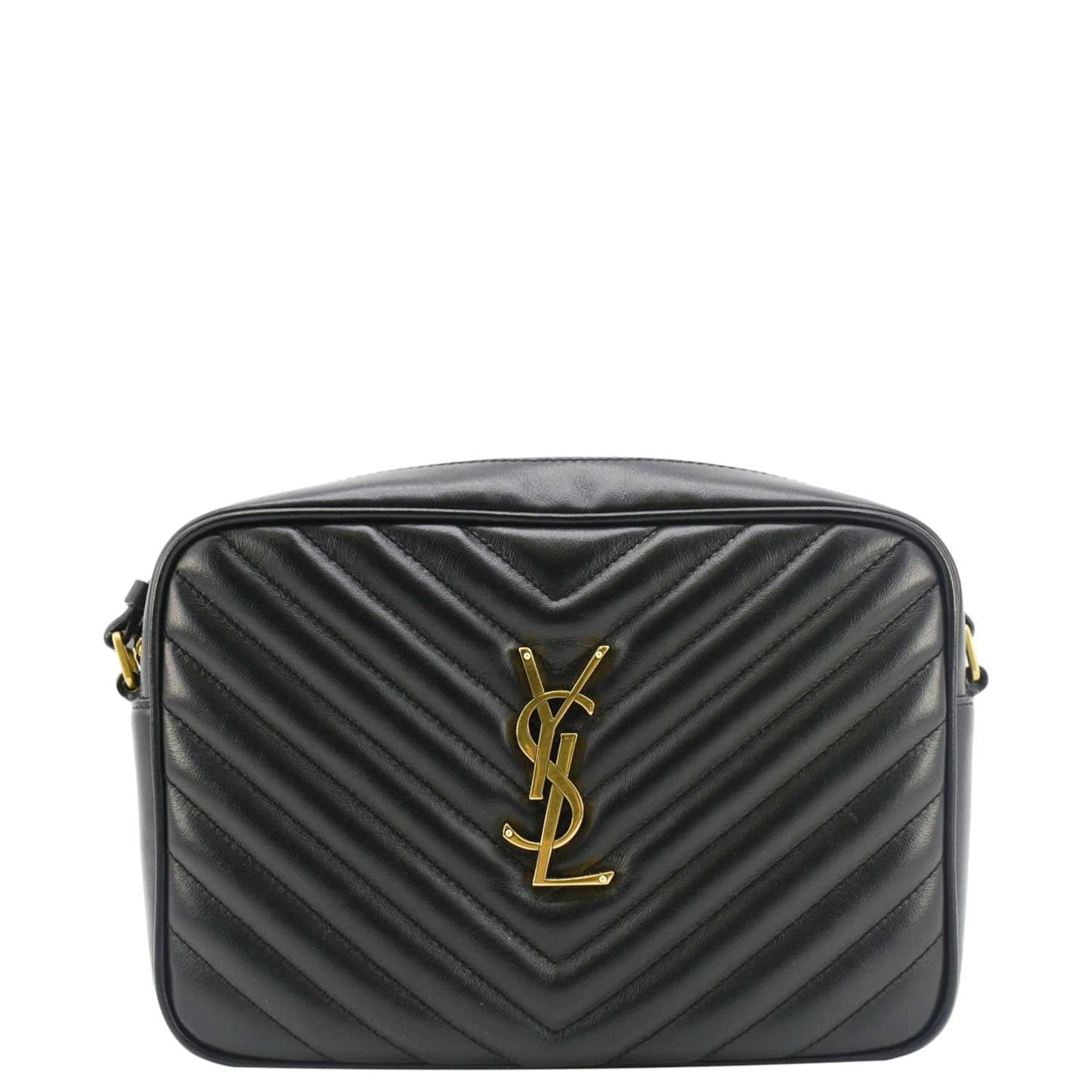 Saint Laurent Lou Leather Black Crossbody Style 33