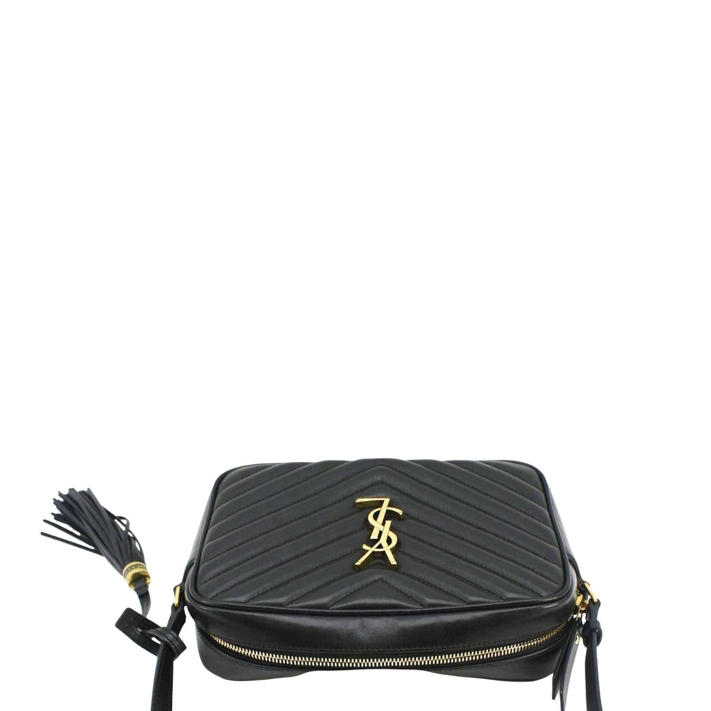 Saint Laurent Lou Leather Black Crossbody Style 33