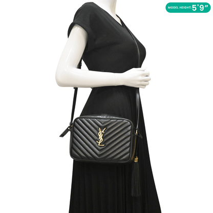 Saint Laurent Lou Leather Black Crossbody Style 33