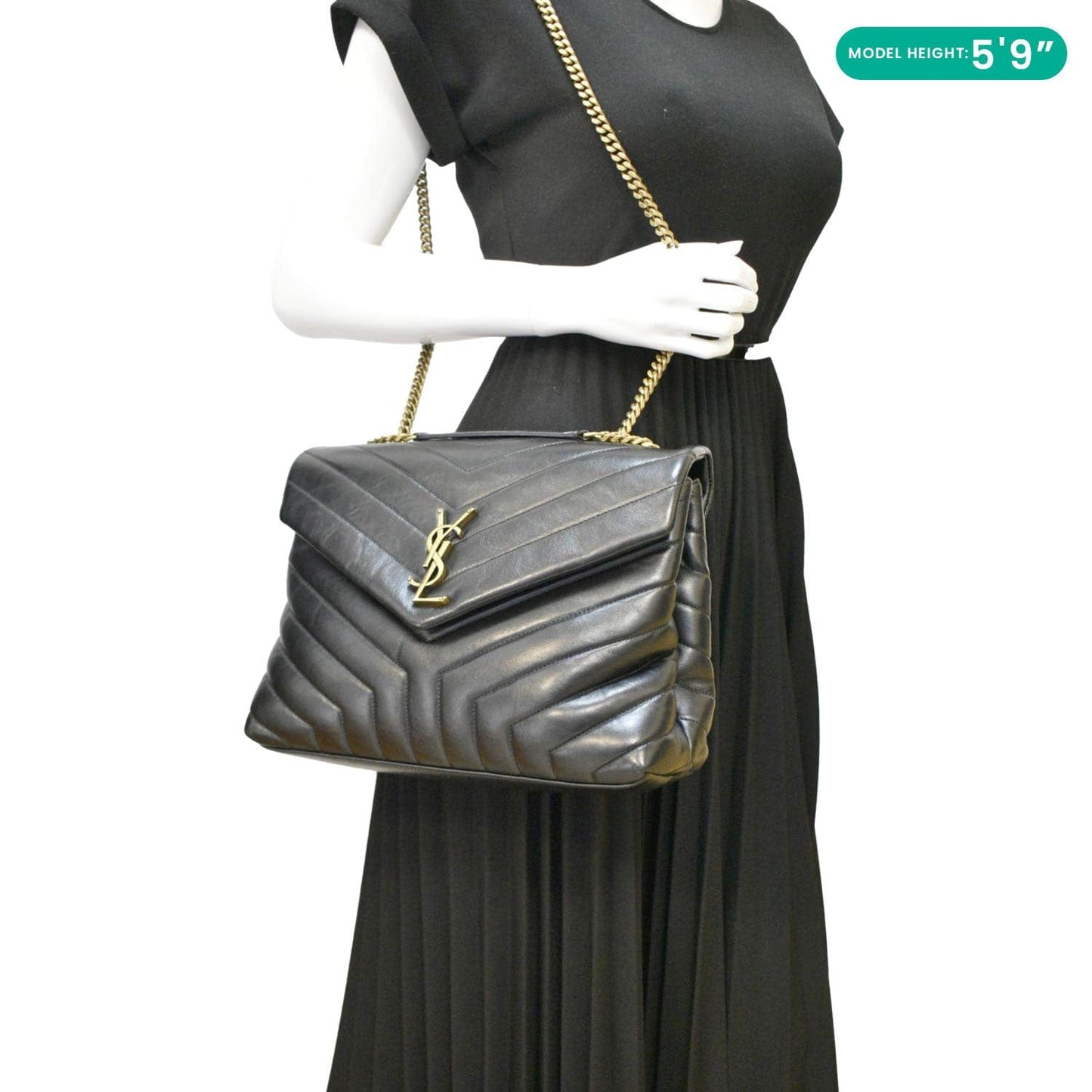 Saint Laurent Loulou Leather Black Crossbody Style 16