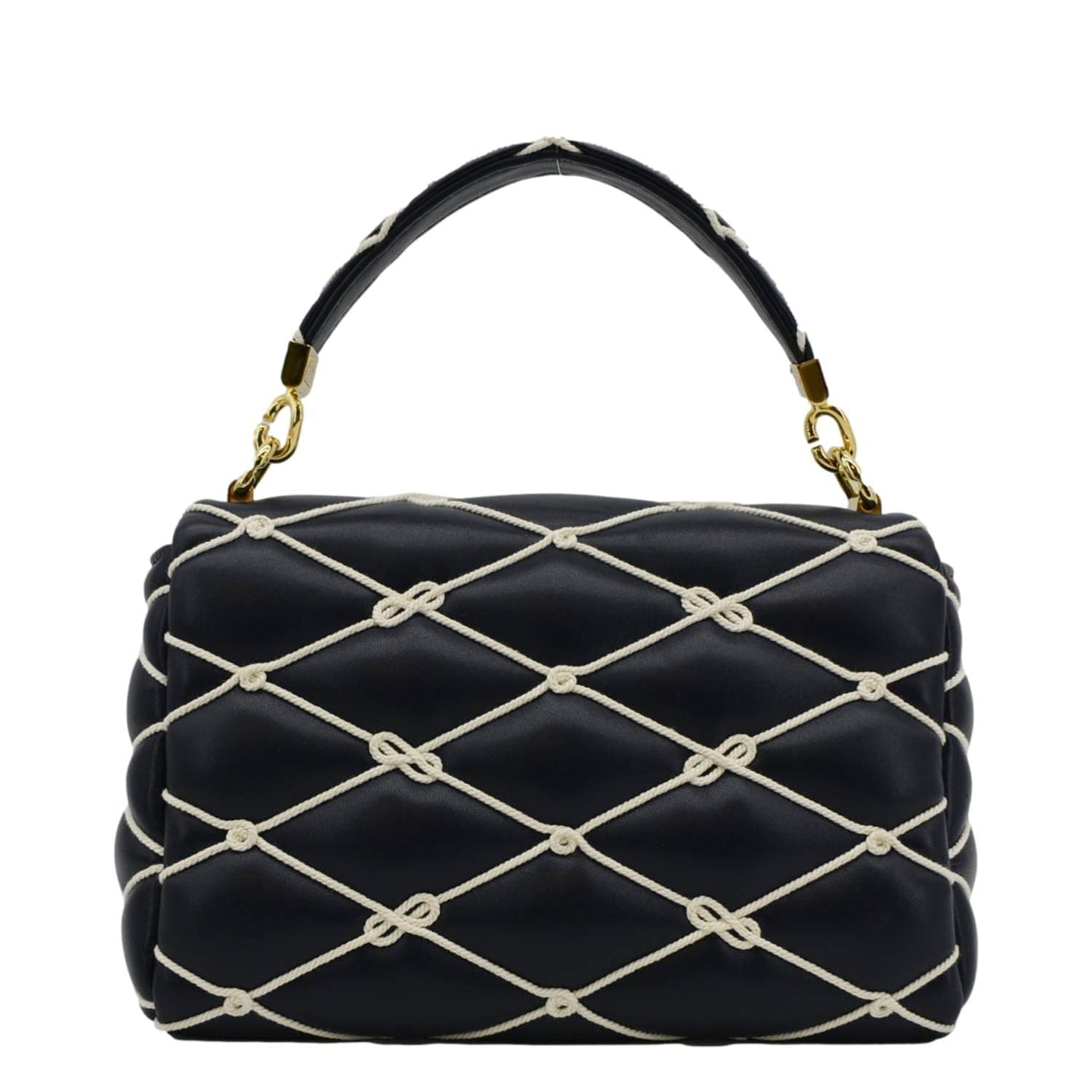LOUIS VUITTON GO-14 MM Malletage Leather Shoulder Bag Navy Blue