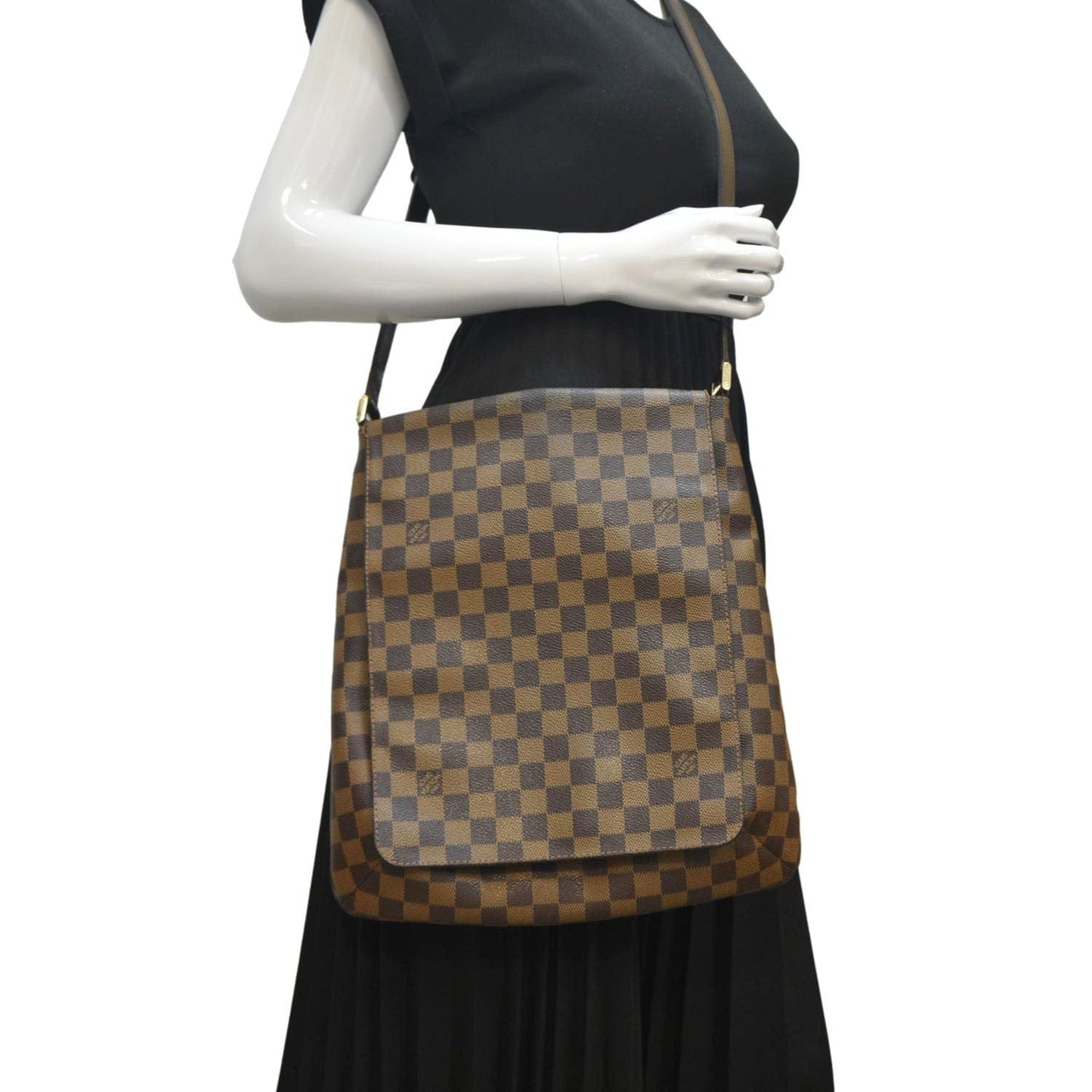 LOUIS VUITTON M tte Salsa GM Damier Ebene Crossbody Bag Brown