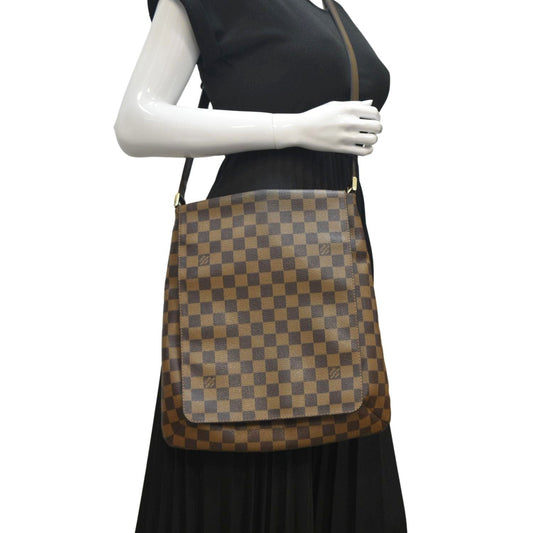 LOUIS VUITTON M tte Salsa GM Damier Ebene Crossbody Bag Brown