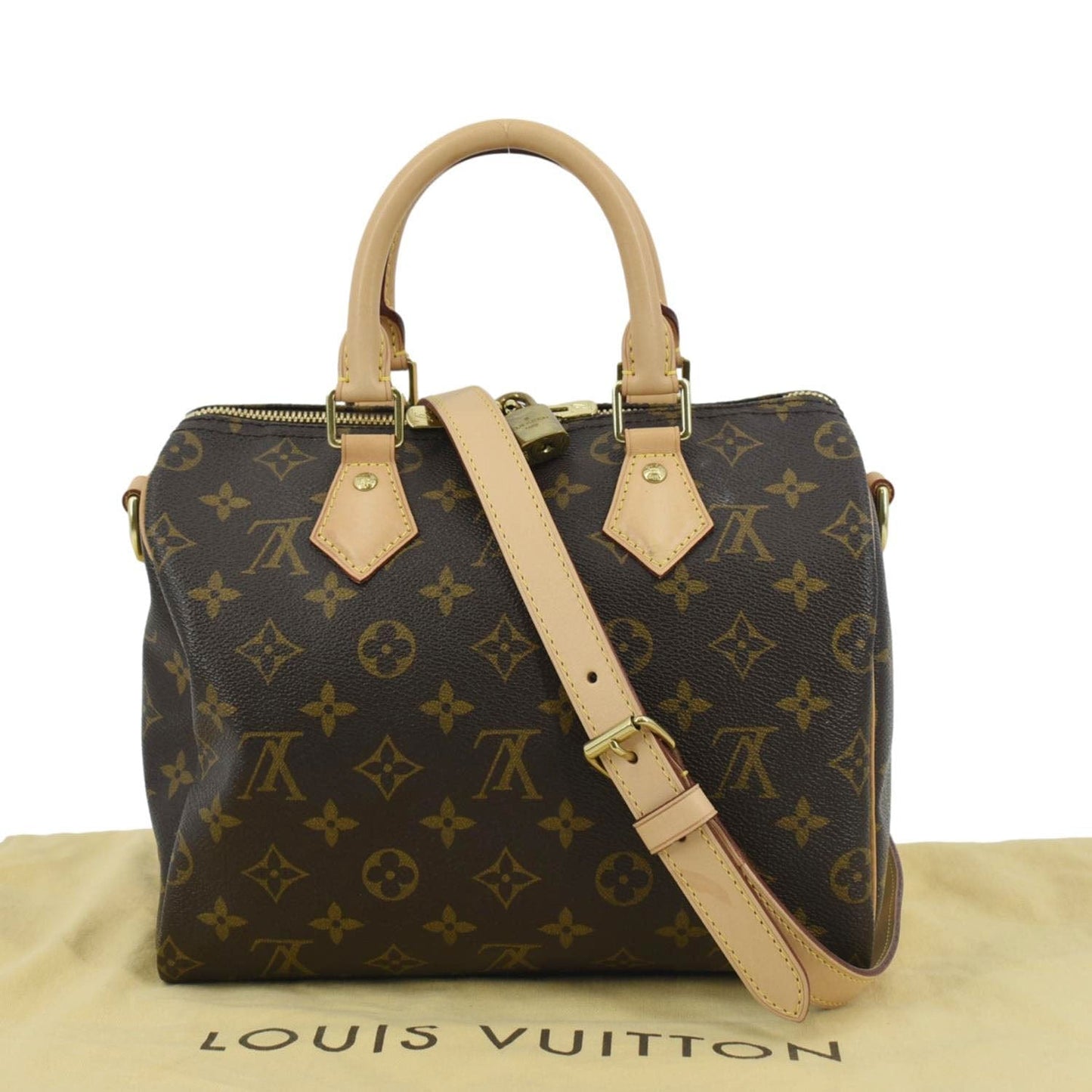 LOUIS VUITTON 25 Bandouliere Monogram Canvas Shoulder Bag Brown