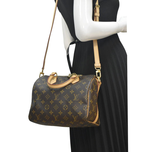 LOUIS VUITTON 25 Bandouliere Monogram Canvas Shoulder Bag Brown