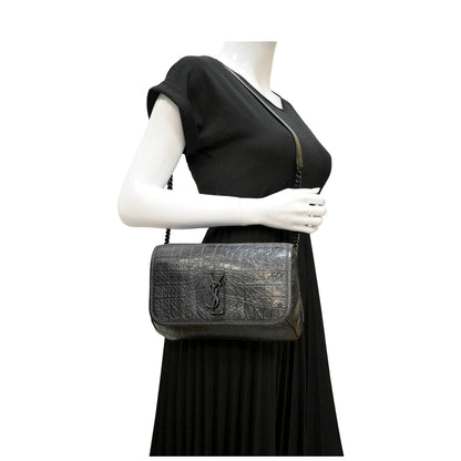 Saint Laurent Niki Leather Black Shoulder Bag Style 6